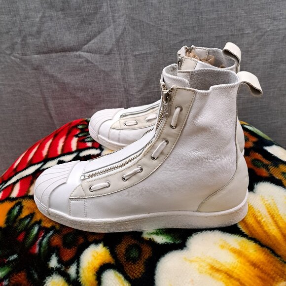 Y-3 Adidas Yohji Yamamoto Pro Zip Weiß High Top Sneakers CG3183 Size 9 Men - Picture 1 of 15